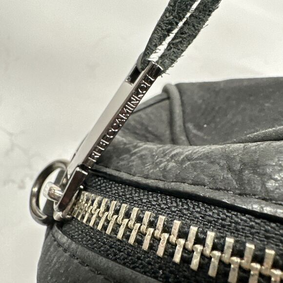 REBECCA MINKOFF Grove Suede Leather Handbag Dark Grey Tassel Top Handle Purse - Picture 16 of 16